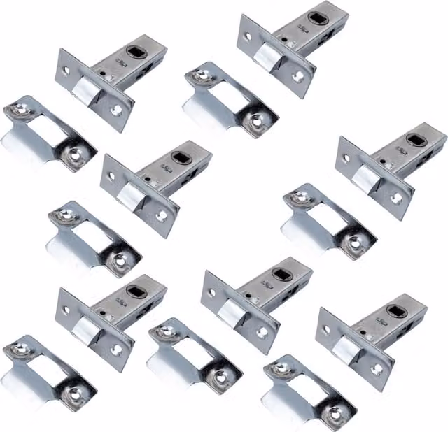 Betley Butterfly Mortice Tubular Door Latch, 63mm, Polished Chrome, Pack of 3