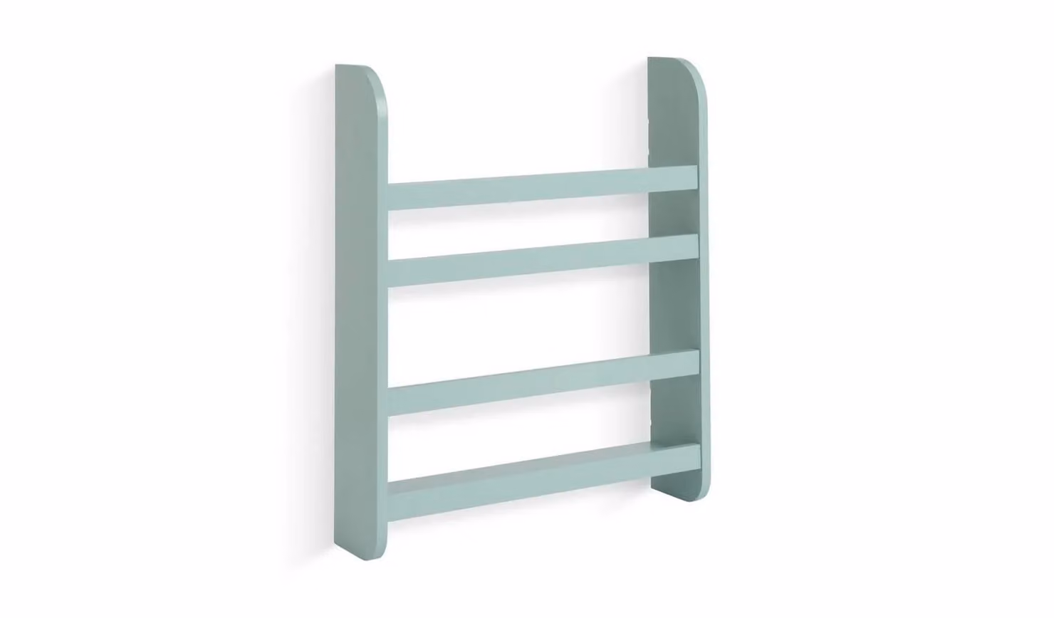 Cheap Furniture Warehouse Kids Scandinavia Wall Mounted Mini Storage Shelf in Duck Egg Green, W/D/H: 60 x 12 x 50 cm