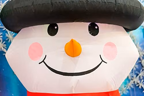 Shatchi 6ft Inflatable Hand Waving Snowman with North Pole Sign Board and Multicolour LED Lights – 3