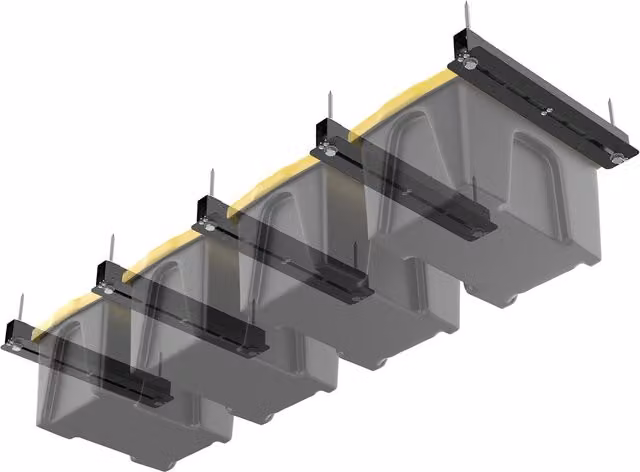 Gr8 Home 5 Piece Overhead Ceiling Storage Bin Rack Brackets in Black