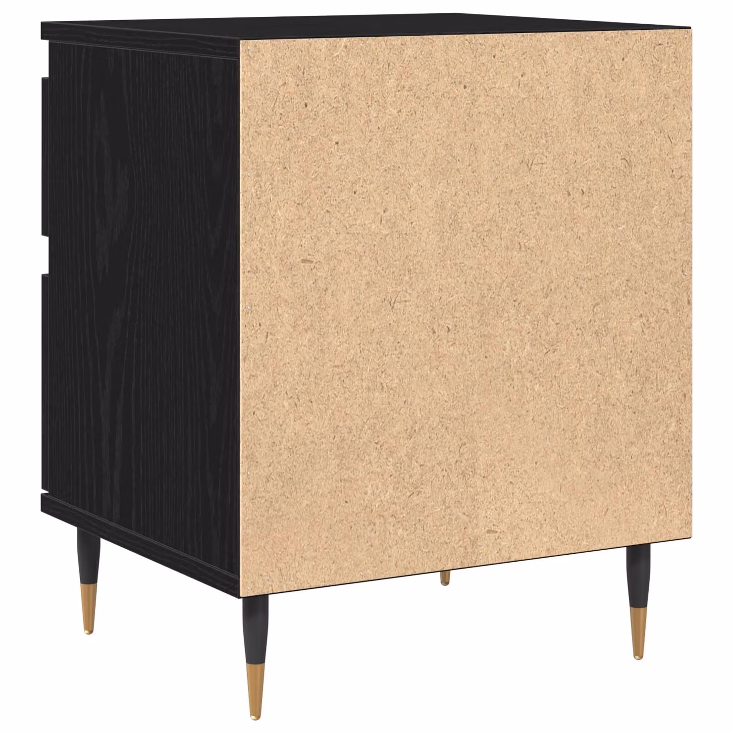 Berkfield Home Set of 2 Black Oak Bedside Cabinets, W/D/H: 40 x 35 x 50 cm – 4