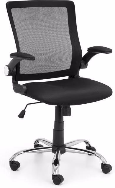 Cheshire Bramley Black Fabric Executive Office Chair with Armrests and Height Adjustment – 1