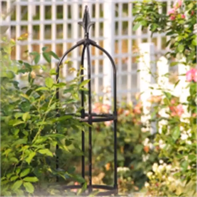 Nordara Black Metal Garden Trellis Tower for Climbing Plants and Vine Support – 1