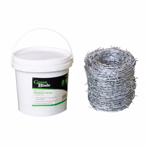 Samuel Alexander Silver Galvanised Steel Security Barbed Wire with Plastic Storage Tub, 30m x 1.7mm – 2