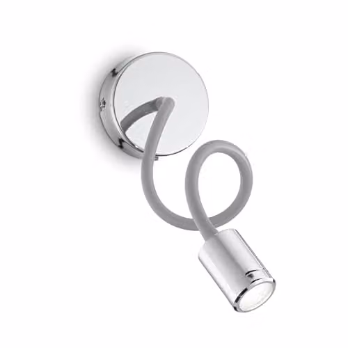 Netlighting Focus LED Adjustable Wall Reading Light in Chrome and Grey