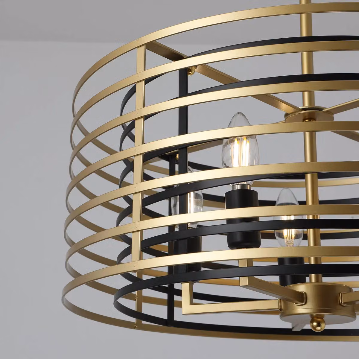 Garwarm 5 Light Adjustable Dimmable Modern Pendant Light in Gold/Brass, Diameter: 50 cm – 3
