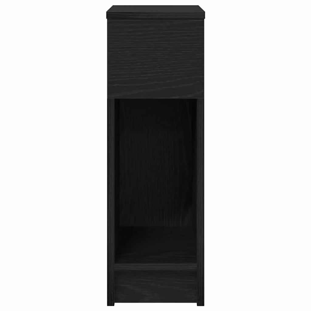 Berkfield Home Set of 2 Black Oak Bedside Cabinets with Drawer, W/D/H: 20 x 36 x 60 cm – 3