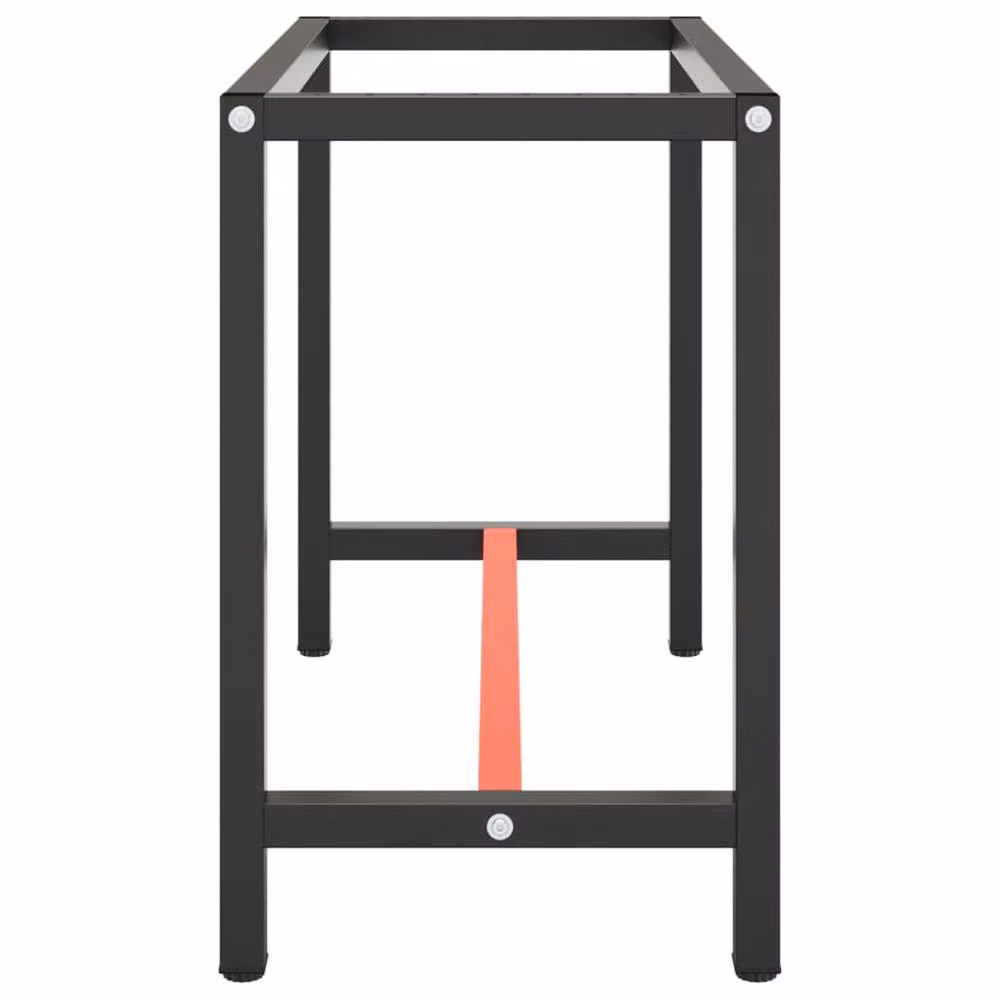Berkfield Home Metal Work Bench Frame in Matte Black and Matte Red, W/D/H: 110 x 50 x 79 cm – 3