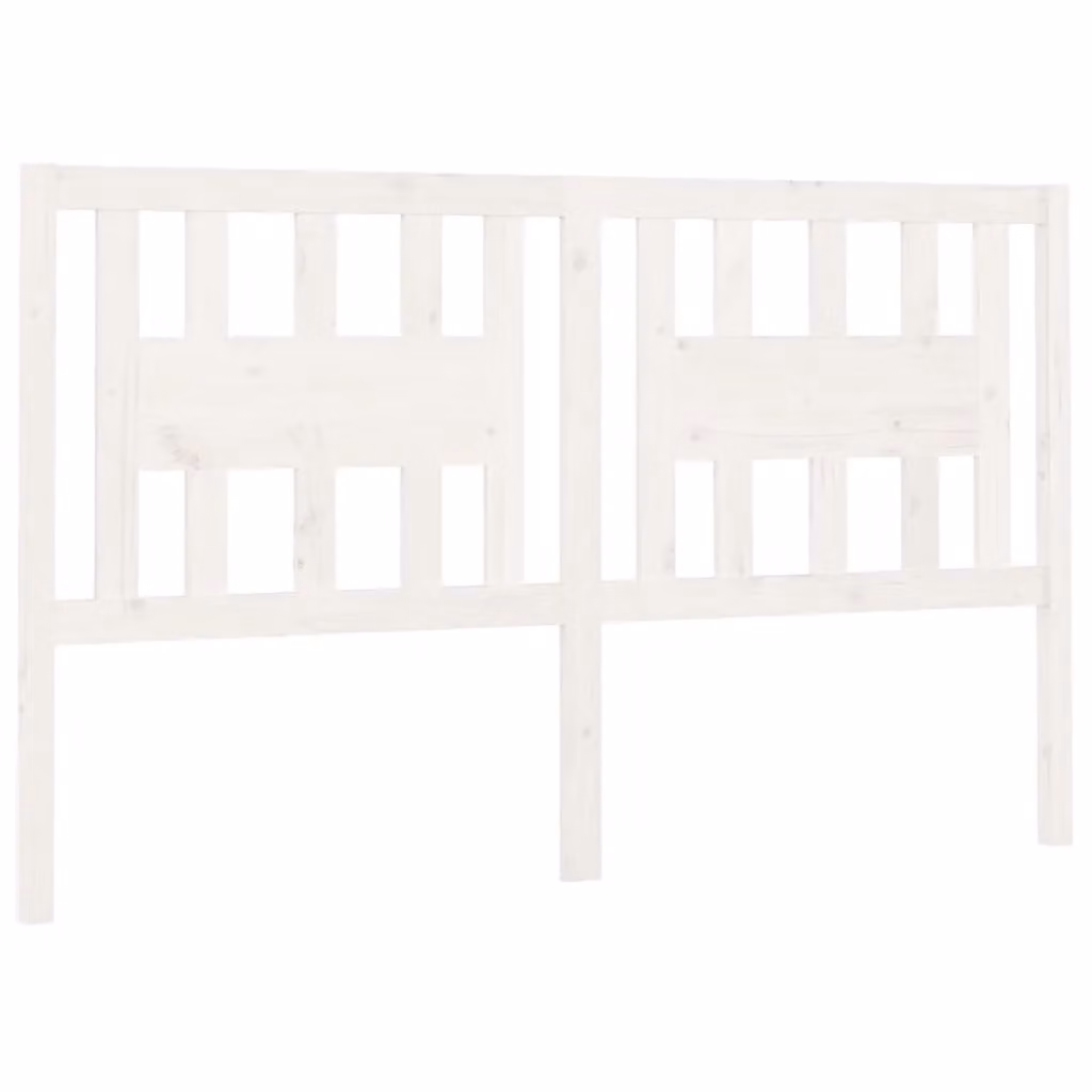 Berkfield Home White Solid Pine Wood Headboard, W/D/H: 146 x 4 x 100 cm – 2
