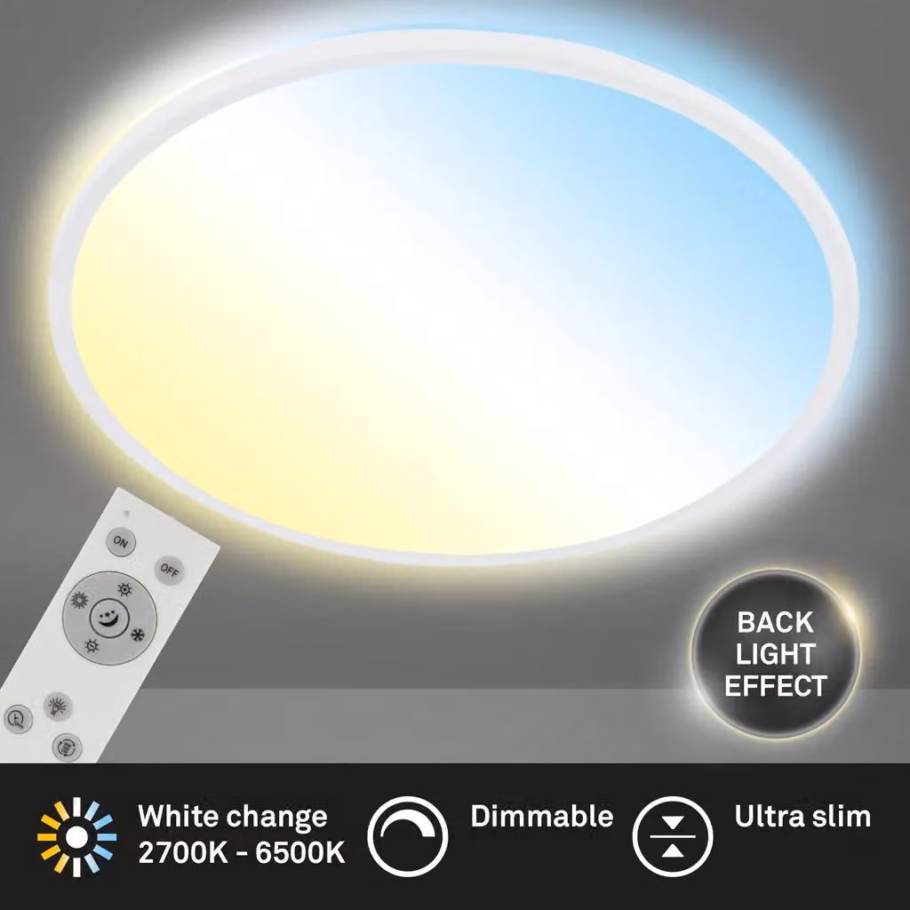 Briloner Ultraslim White 31W CCT LED Ceiling Panel with Remote Control and Dimming Function – 2