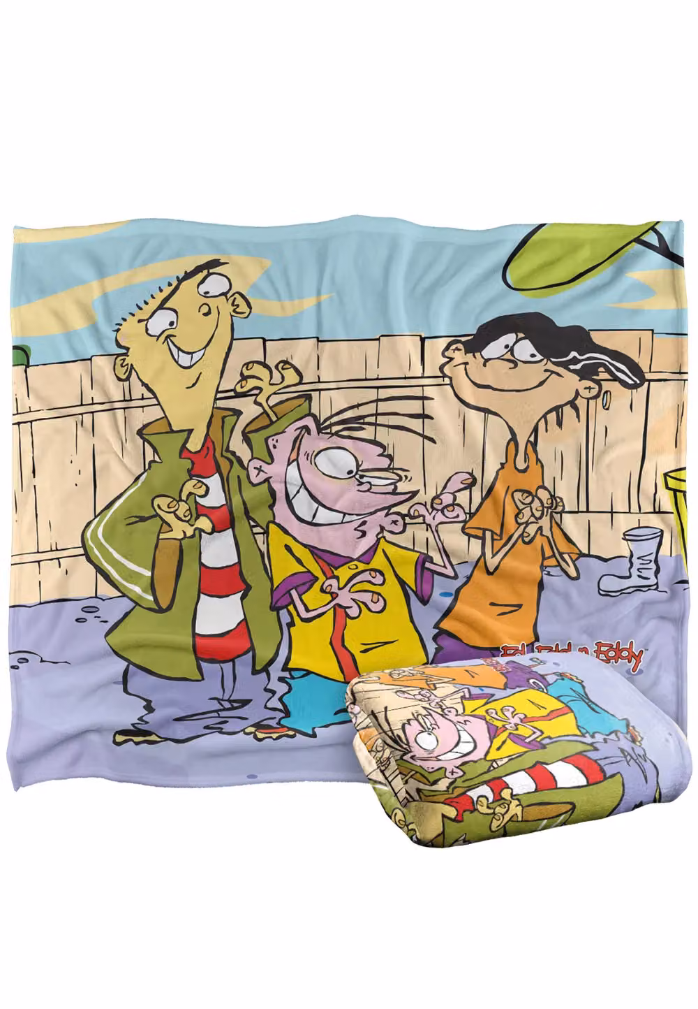 Cartoon Network Ed Edd N Eddy Backyard Boys Super Soft Silky Touch Throw Blanket, White and Multicolour, W: 152 cm, D: 127 cm – 2