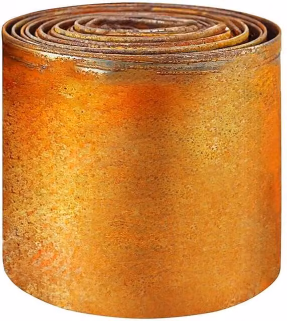 FLAVORA Pre Rusted Flexible Metal Garden Border Lawn Edging in Brown, 0.6m2