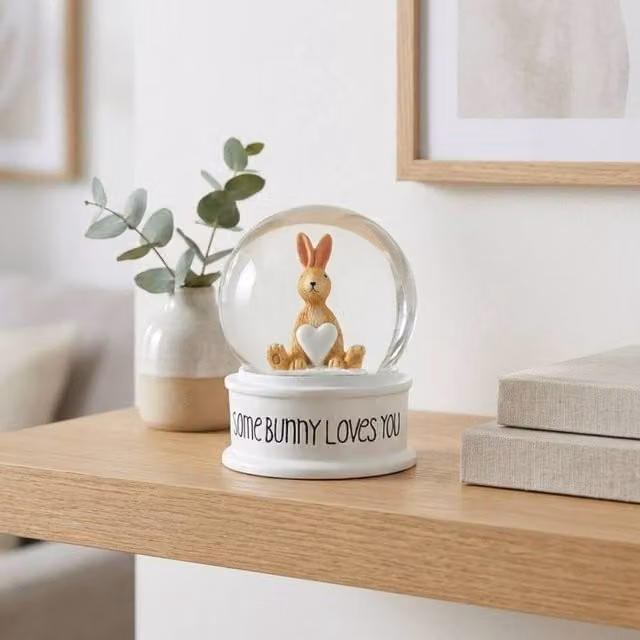 Garden Greatness Some Bunny Loves You Multicolour Glass Snowglobe