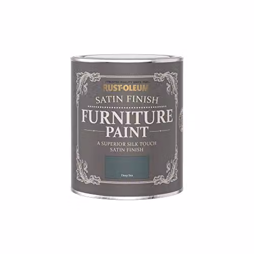 Rust-Oleum Water-Based Satin Furniture and Skirting Board Paint in Blue and Green, 750ml – 3