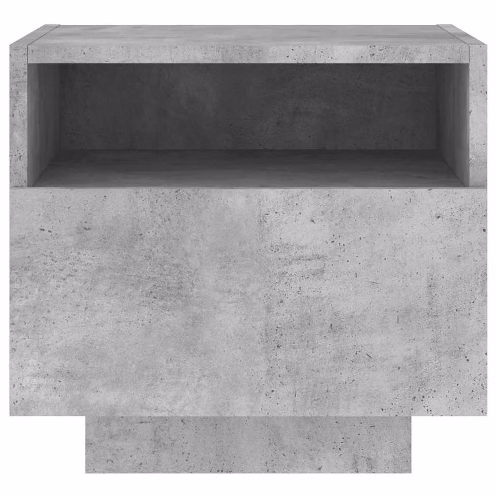 Berkfield Home Set of 2 Modern Decorative Bedside Cabinets with Integrated LED Lights in Concrete Grey – 4