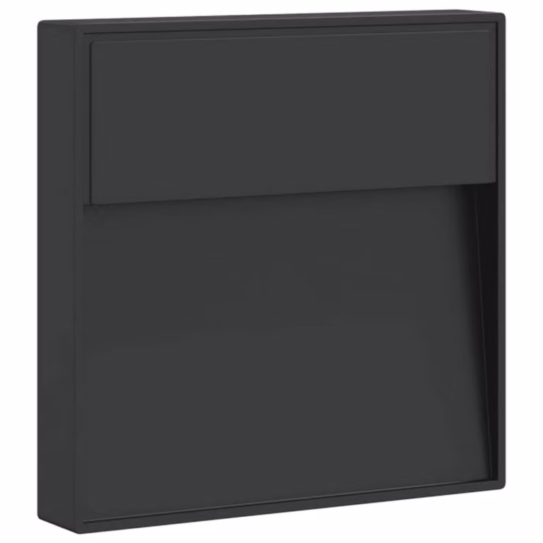 Berkfield Home Black LED Outdoor Wall Light in Die-cast Aluminium