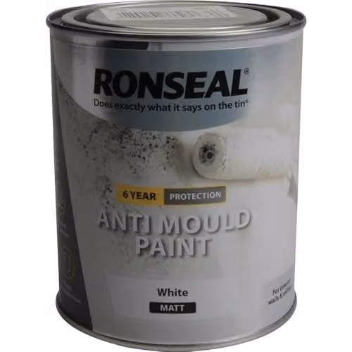 Ronseal Anti Mould Resistant Paint White Matt 2.5l
