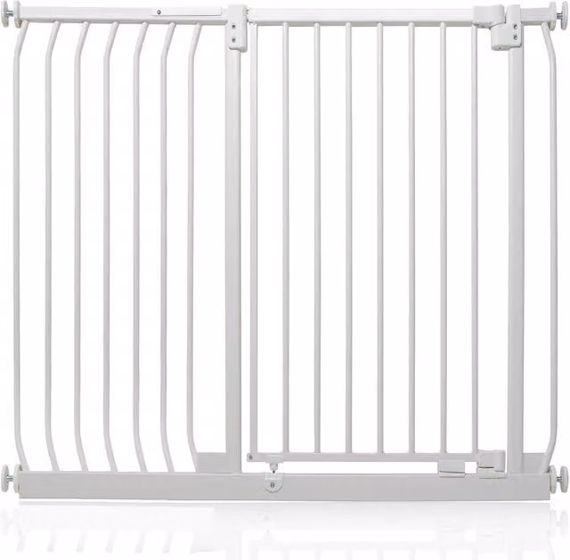 Safetots Extra Tall Elite Pressure Baby Gate, Matt White, Width: 116 cm - 125 cm