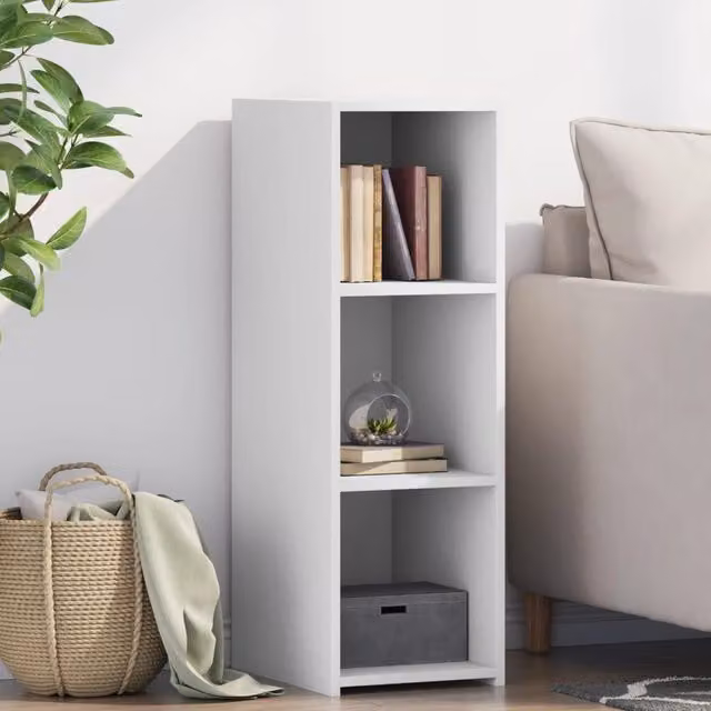Berkfield Home Modern White Matt Sideboard in MDF, W/D/H: 30 x 41 x 93 cm