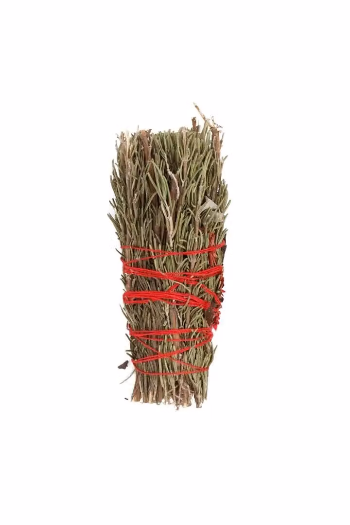 KDMD 6in Ritual Wand Smudge Stick with Rosemary and Red Flowers – 2