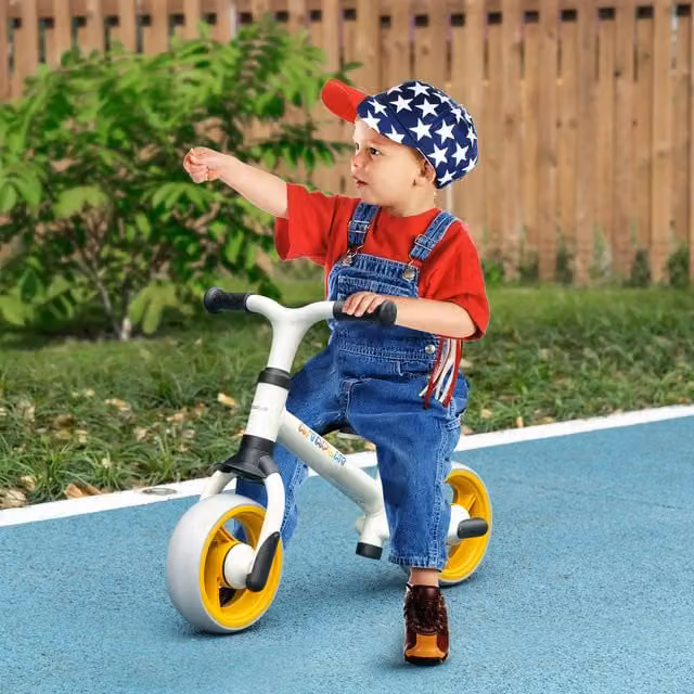 AIYAPLAY Baby Balance Bike with Adjustable Seat, Orange