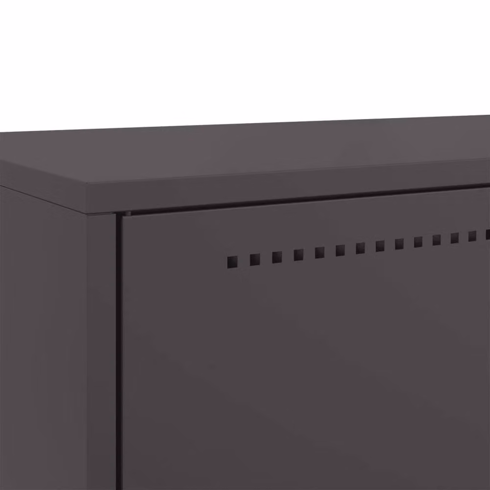 Berkfield Home Black Steel Highboard with Internal Drawers and Shelves, W/D/H: 68 x 39 x 111.5 cm – 5