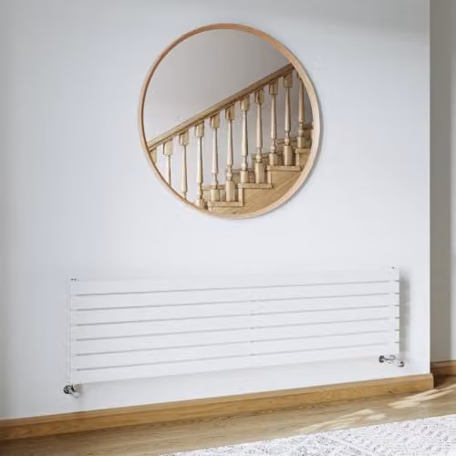 UK Radiators Typhoon Axis White Flat Tube Horizontal Designer Radiator W180 x H47.6 cm – 2