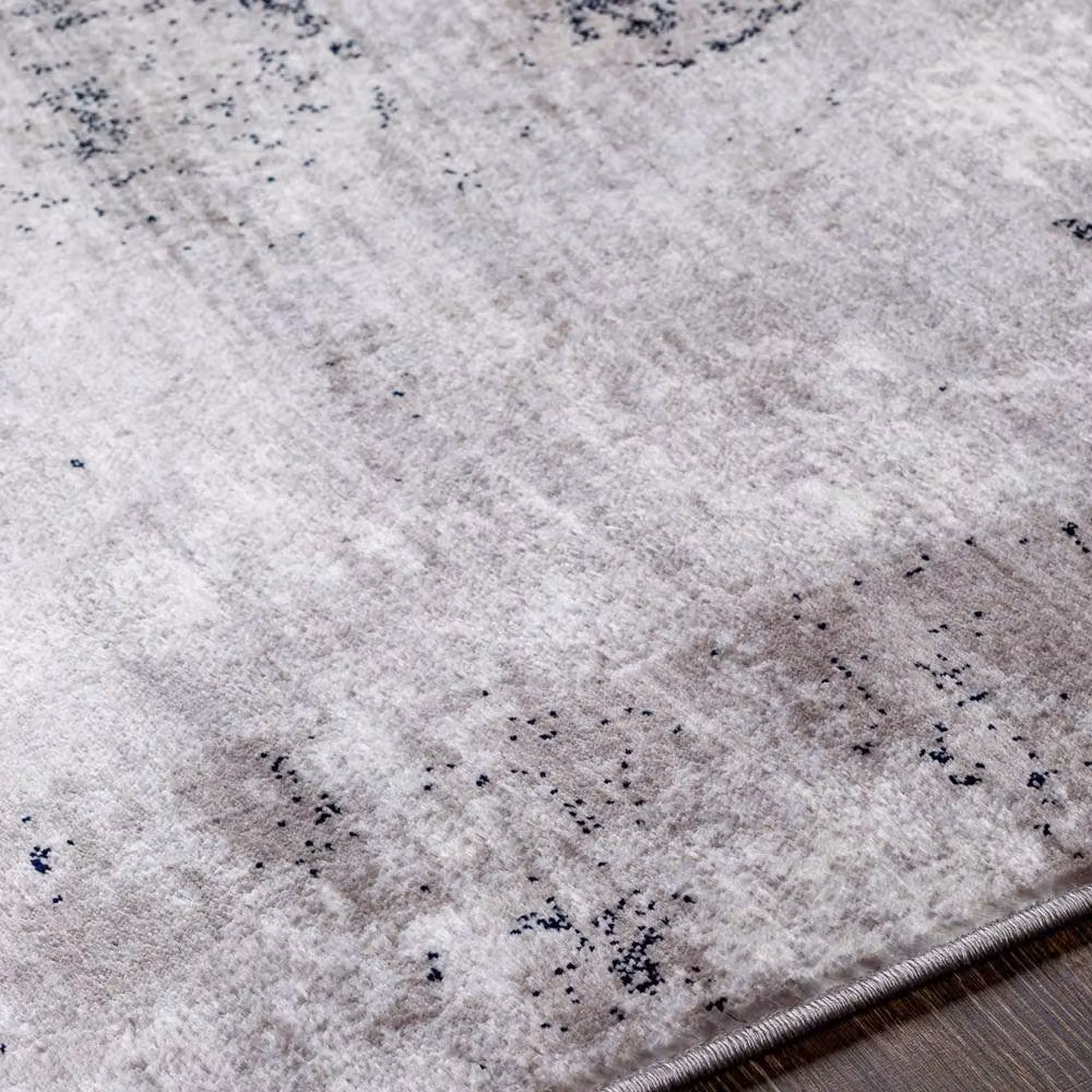 Livabliss Wanderlust Abstract Modern Marble Rug in Blue, Grey and Black, W: 160 cm, D: 220 cm – 3