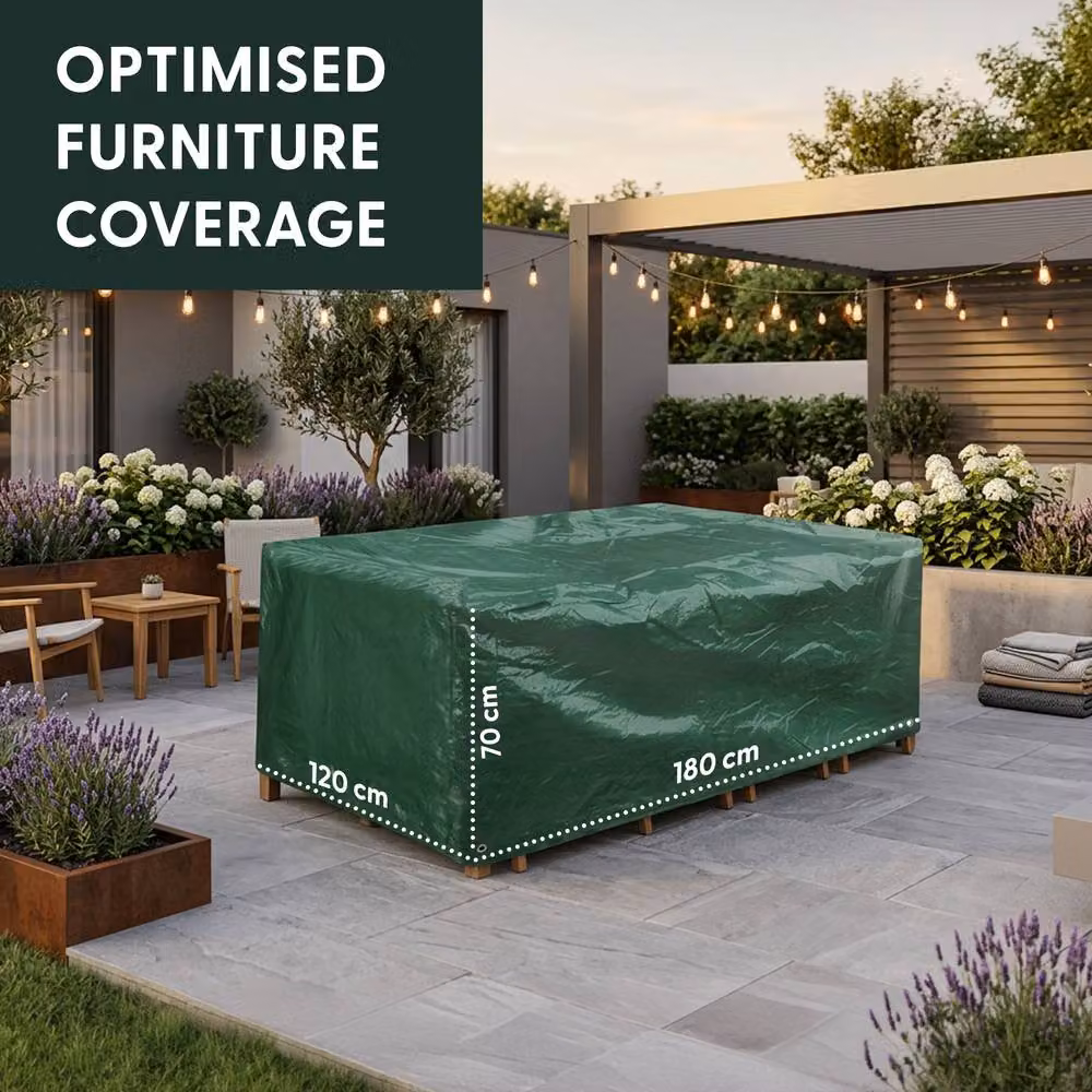 Keplin Waterproof Green Garden Bench Cover, W/D/H: 180 x 120 x 70 cm – 4