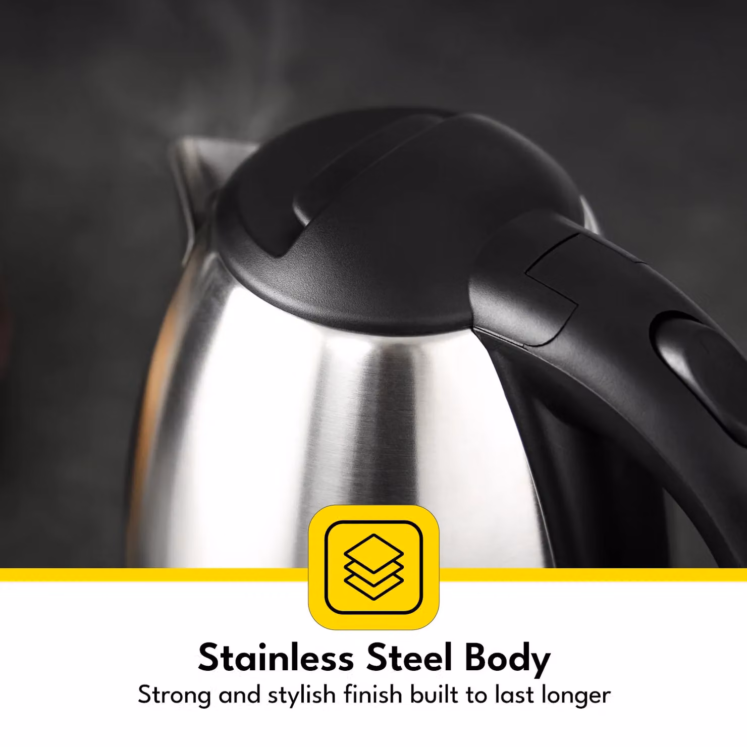 Krypton 1.8L Cordless Stainless Steel Jug Kettle in Silver – 5