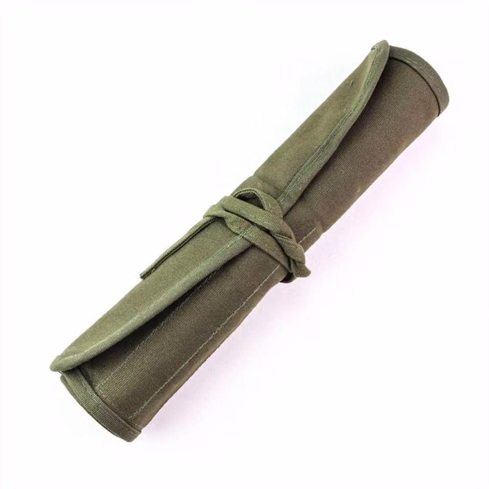 SPETLEK Green Canvas Roll Up Paint Brush and Pen Holder with 22 Holes, W/H: 52 x 1000 cm – 4