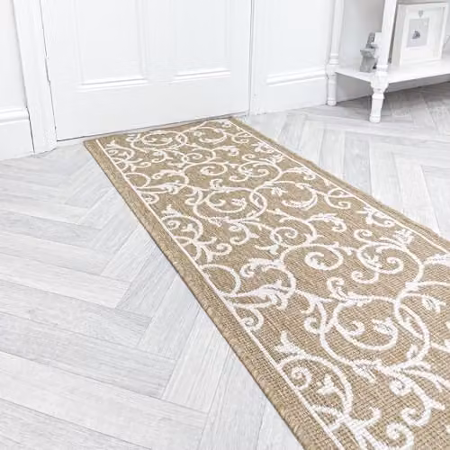 runrug Reversible Indoor/Outdoor Hallway Runner Rug, Brown, W: 60 cm, L: 210 cm – 1
