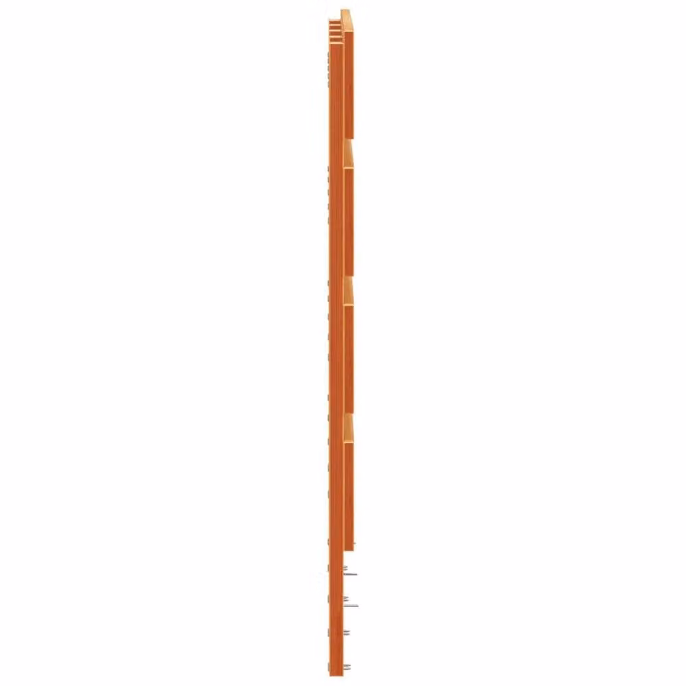 Berkfield Home Solid Wood Pine Headboard in Wax Brown, W: 150.5 cm, H: 80 cm, D: 3 cm – 4