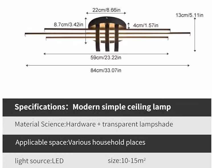 Garwarm Modern LED Ring Ceiling Light, Black, 40W, Dimmable with Remote Control – 5