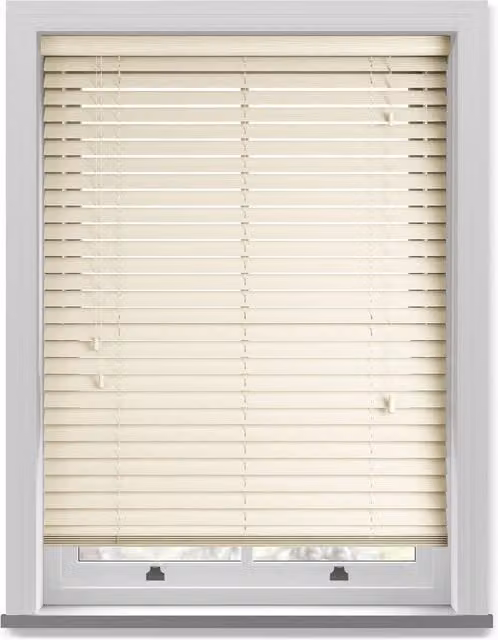 Terrys Made To Measure 50mm Wood Essence Wooden Venetian Blind in Linara Cream Beige