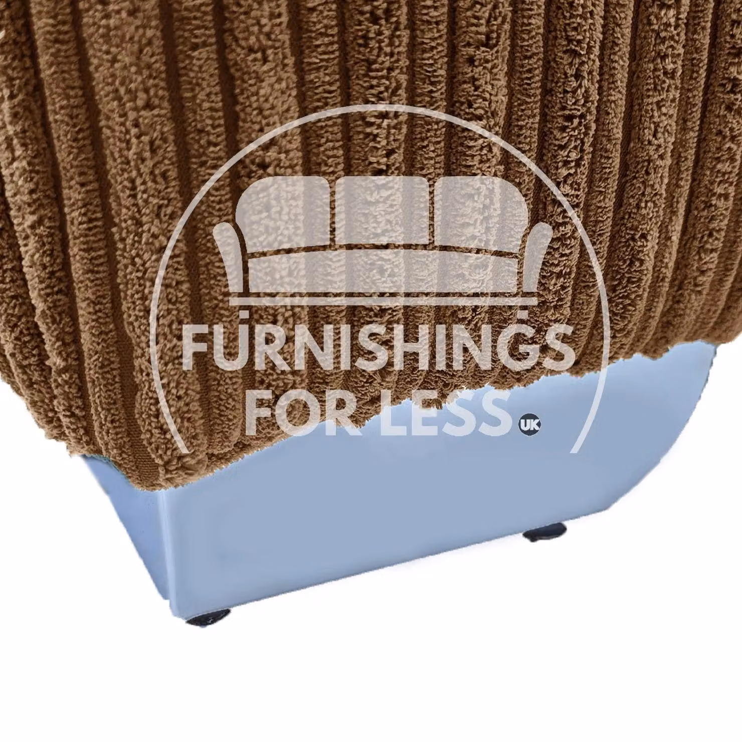 Furnishings For Less UK Bishop U Shaped 5 Seater Large Sofa in Beige Soft Jumbo Cord Fabric with Matching Ottoman and Scatter Cushions – 4