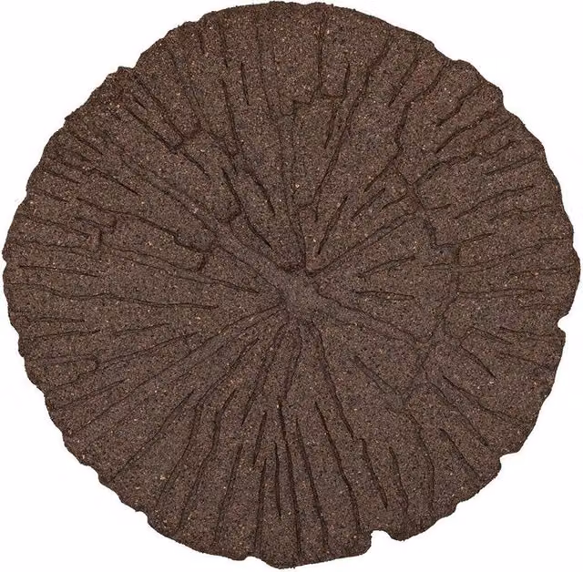 Nicoman Rubber Log Design Garden Stepping Stones, Brown, Diameter: 46 cm, Set of 4