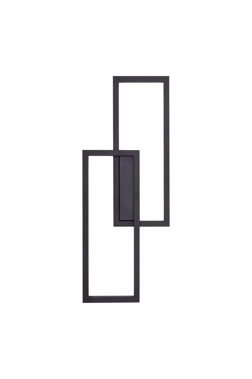 H&O Direct Industrial Rectangular LED Wall Light in Black – 3