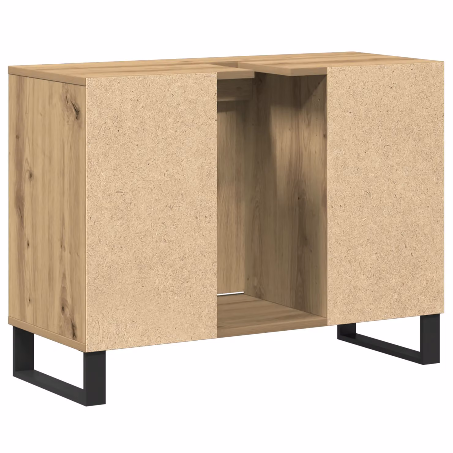 Berkfield Home Artisan Oak Freestanding Bathroom Vanity in Brown – 5