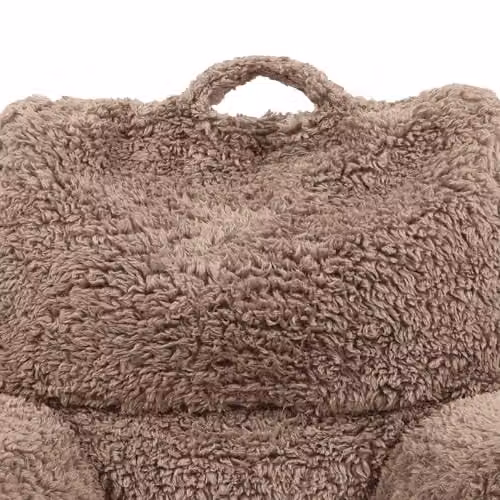 icon Brown Teddy Fleece Cuddle Reading Cushion with Microbead Filling and Carry Handle – 4