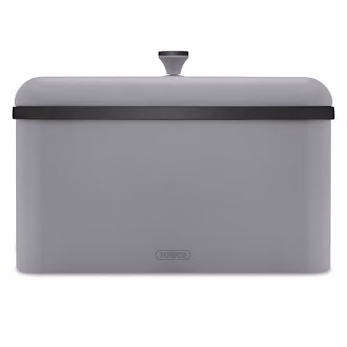 Tower Sera Airtight Stainless Steel Bread Bin in Grey and Black – 1