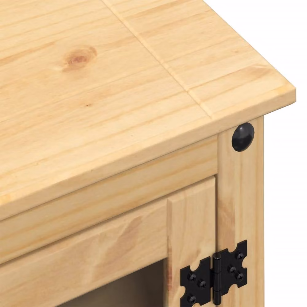 Berkfield Home Corona HiFi Cabinet in Light Brown Solid Pine Wood, W/D/H: 60 x 50 x 82 cm – 3