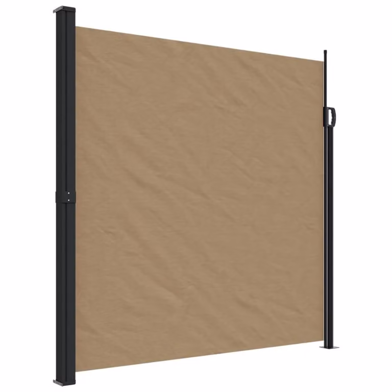 Berkfield Home Retractable Side Awning in Taupe, W/H: 200 x 500 cm