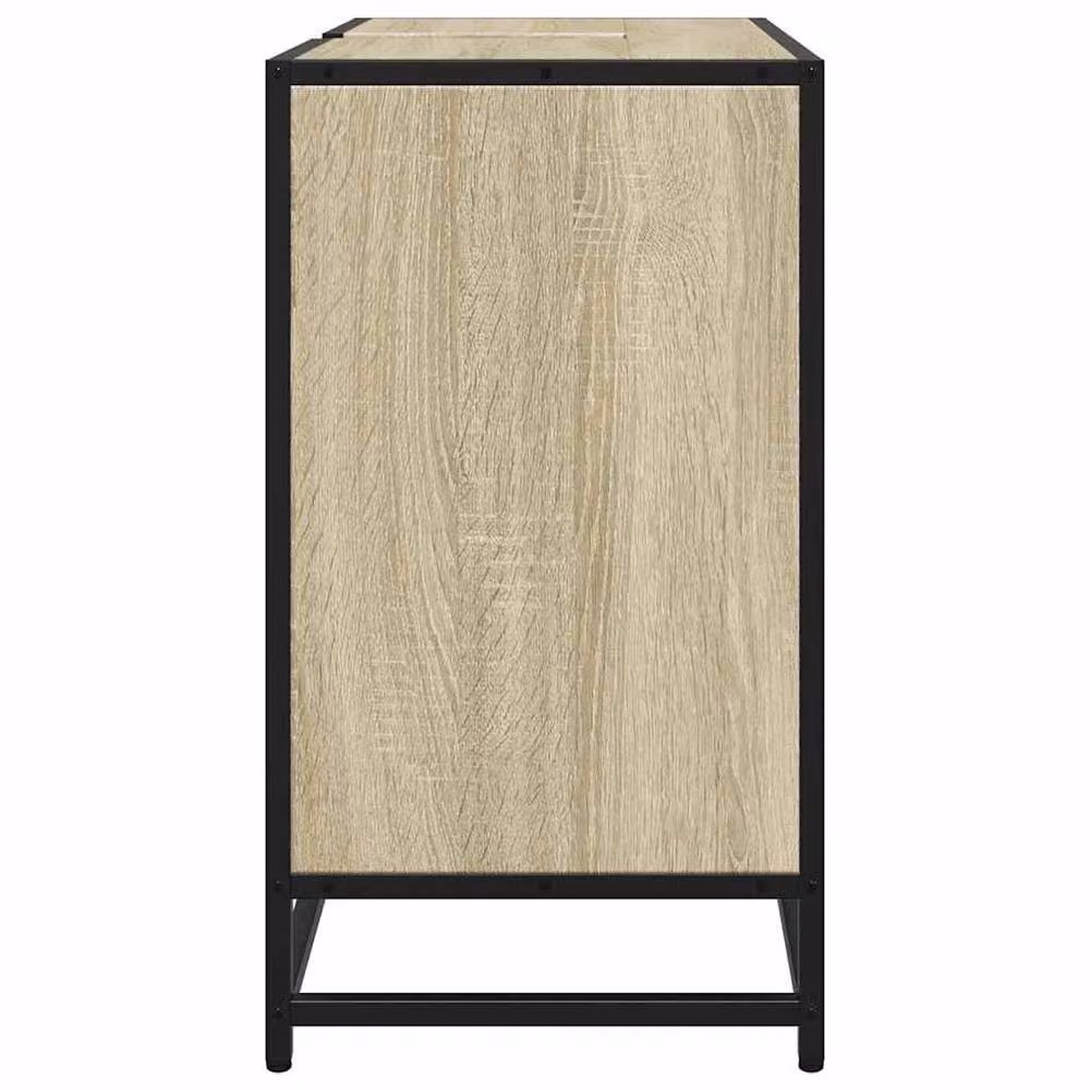 Berkfield Home Elegant Bathroom Sink Cabinet in Sonoma Oak Brown, W/D/H: 65 x 33 x 60 cm – 4