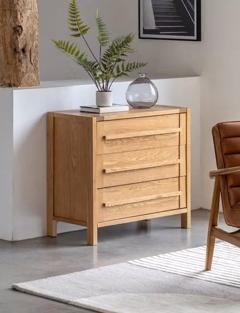 Gallery Direct Sonoma Narrow 3 Drawer Chest in Oak Brown