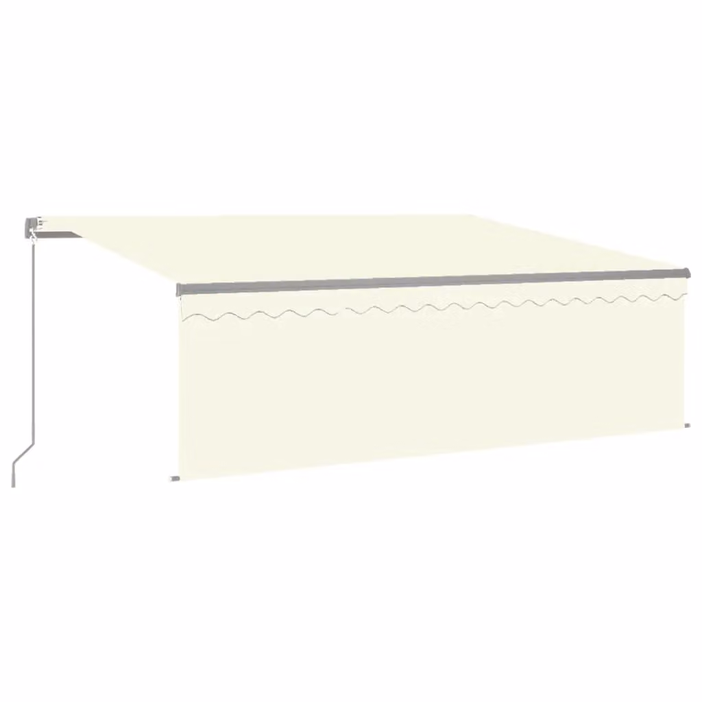 Berkfield Home Manual Retractable Awning with Blind and LED, Beige, W: 400 cm, D: 300 cm – 2