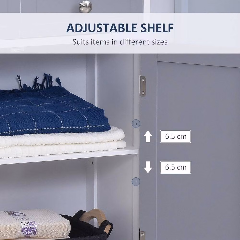 Kelvenix Grey Freestanding Bathroom Storage Cabinet W: 75 cm, D: 60 cm, H: 60 cm – 2