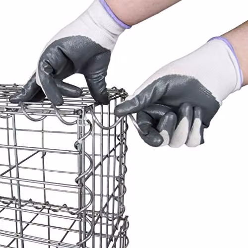 Monstershop Silver Galvanised Steel Wire Mesh Gabion Baskets, 2 Pack, W: 100 cm, D: 80 cm, H: 30 cm – 4