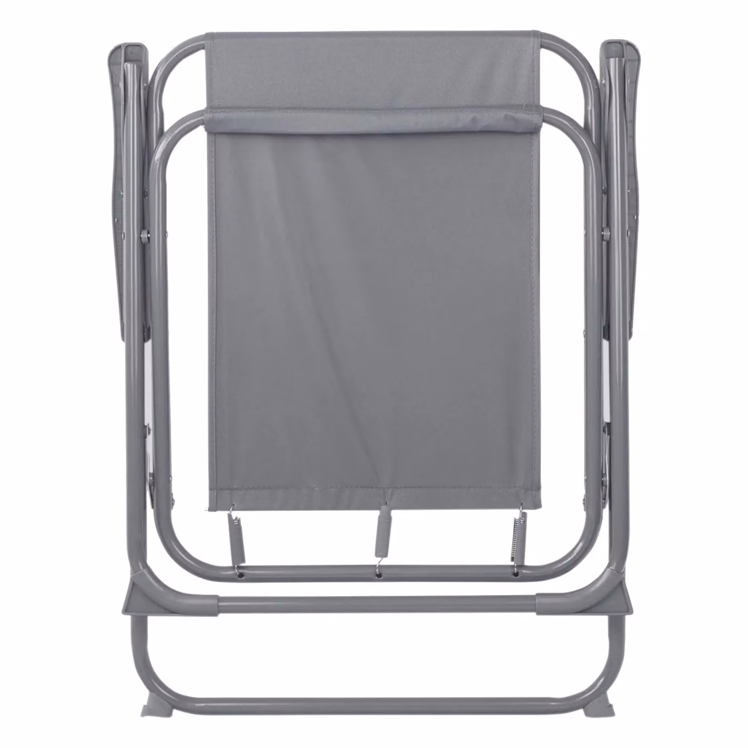 Harbour Housewares Set of 6 Folding Metal Beach Chairs in Grey with Textilene Fabric and Armrests – 2