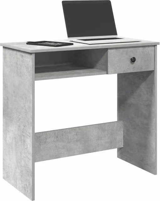 Berkfield Writing Desk in Concrete Grey, W/D/H: 80 x 40 x 75 cm – 1